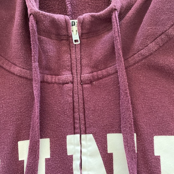 PINK victoria’s secret maroon hoodie - Picture 3 of 4